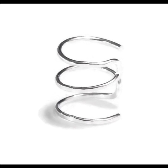 Solid Sterling Silver Spiral Ear Cuff Hand Made USA - Picture 3 of 6